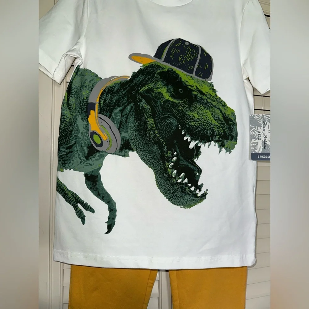 Boys Size 7/8 Tommy Bahama 2 Piece Dinosaur Set - Picture 2 of 6
